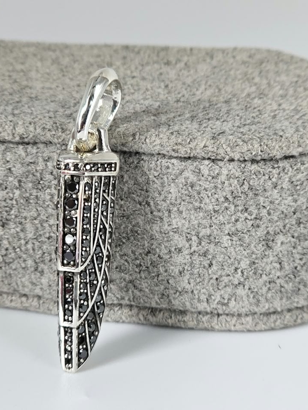 David Yurman Empire Amulet Pendant With Full Black Diamonds